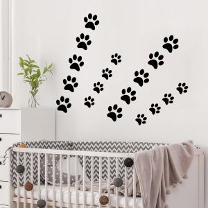 Kids wall stickers Dogs footsteps 2