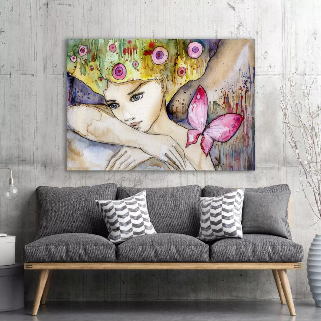 Canvas printOffer White dandelions