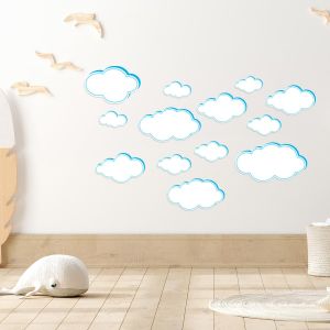 Kids wall stickers clouds various sizes 2