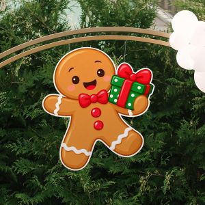 Wooden figure printed Santa 2