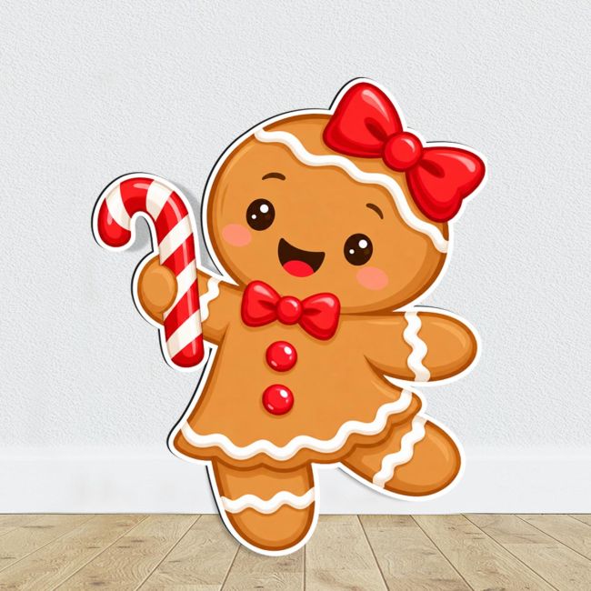 Wooden figure printed Gingerbread Boy