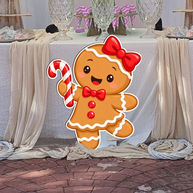Wooden figure printed Gingerbread Boy