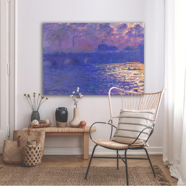 Canvas printWaterloo bridge, Monet C.