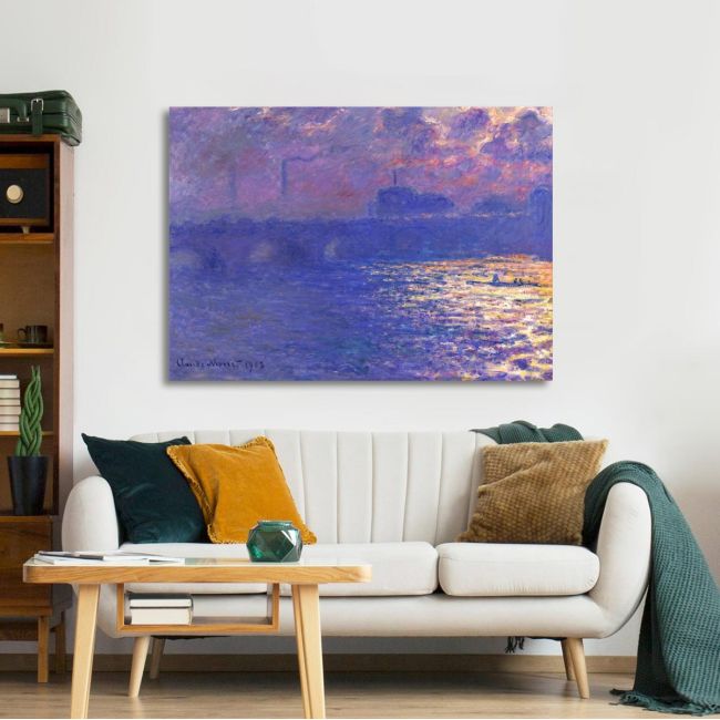 Canvas printWaterloo bridge, Monet C.