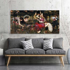 Canvas print Flora and the Zephyr, Waterhouse J. W. panoramic