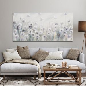 Canvas print White flowers I, panoramic
