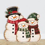 Wooden Figure Printed Gingerbread Girl Christmas