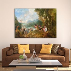 Canvas print Day at Kithira, Antoine Watteau