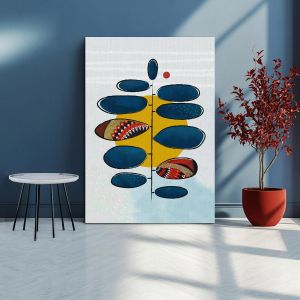 Canvas print Abstract blue tree
