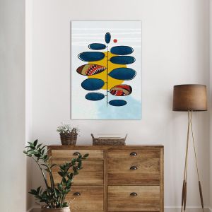 Πίνακας σε καμβά Abstract blue tree 2