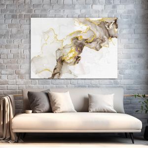 Canvas print Beige brown and gold