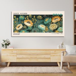 Πίνακας ζωγραφικής A field of flowers I, reart (original YAYOI Kusama), πανοραμικός