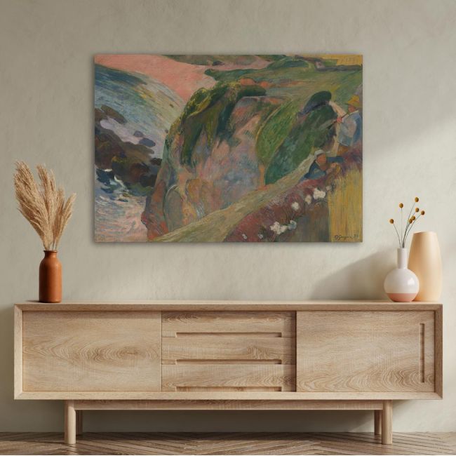 Canvas print The flageolet player on the cliff, Gauguin P.