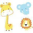 Kids Border Safari animals (baby blue)
