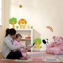 Kids wall stickers Zebra & Lion 