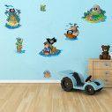 Kids wall stickers Island of pirates