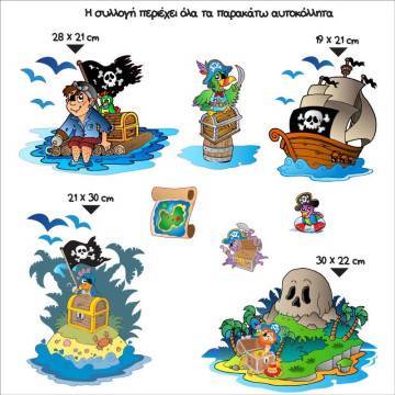 Kids wall stickers Island of pirates 2