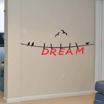 Wall stickers phrases. Dream
