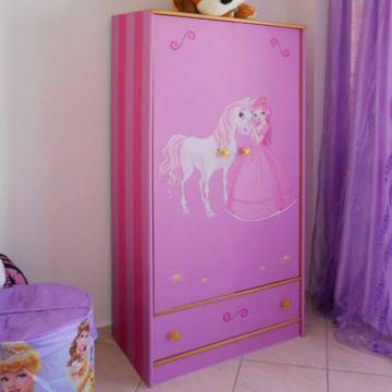 Door sticker Princess and her horse 