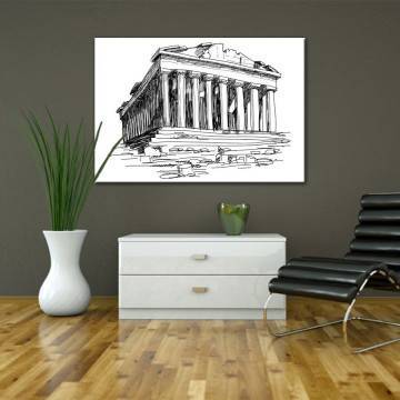 Canvas print Parthenon sketch