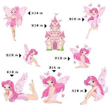 Kids wall stickers Fairies and castles 2