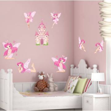 Kids wall stickers Fairies and castles
