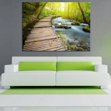 Canvas print Walk at park