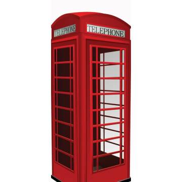 Door sticker  Englishphone booth 3D cad 2