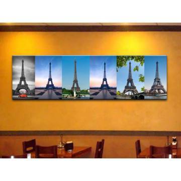 Canvas print Eiffel instances, panoramic