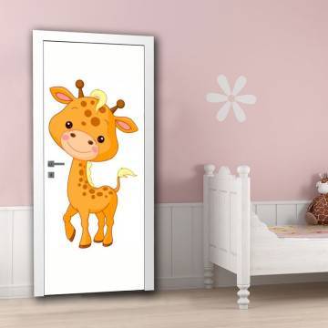 Door sticker Cute girrafe, for kids