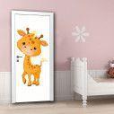 Door sticker Cute girrafe, for kids