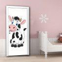 Door sticker Cute cow, for kids