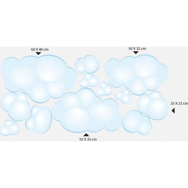 Wall stickers Big clouds