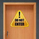 Αυτοκόλλητο τοίχου πόρτας. Πινακίδα, Do not enter, Μην Εισέρχεστε