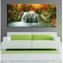 Canvas print Autumn creek, panoramic