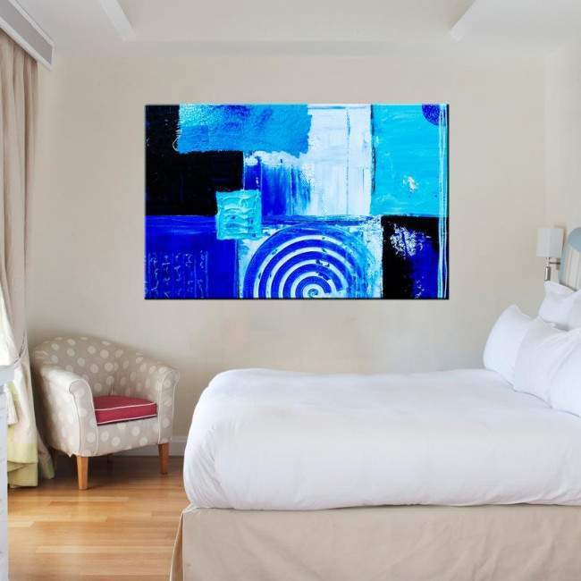 Canvas print Shape me blue