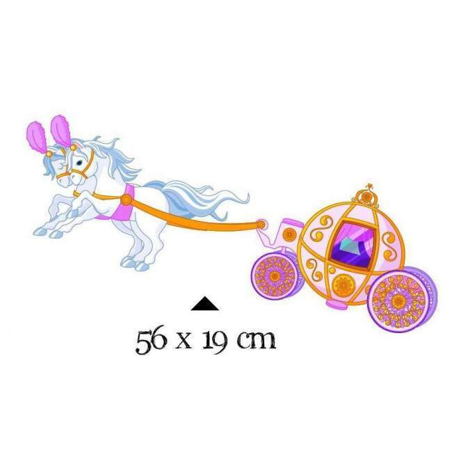 Kids wall stickers Princess unicorn carriage