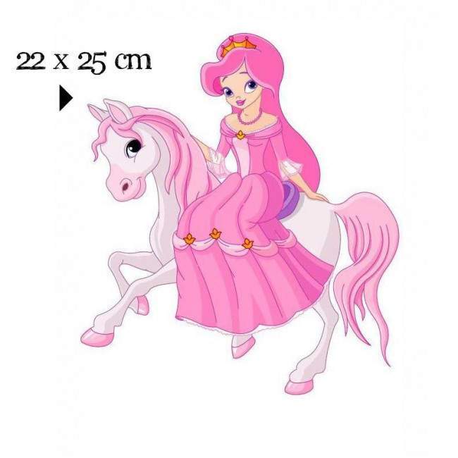 Kids wall stickers Princess unicorn carriage
