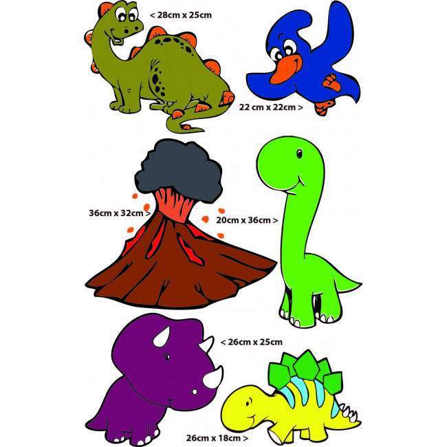 Kids wall stickers Little Dinosaurs, large Collection