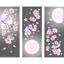 Canvas print Spring full moon,  3 panels, side