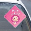 Αυτοκόλλητο αυτοκινήτου παιδικό Baby girl on board!