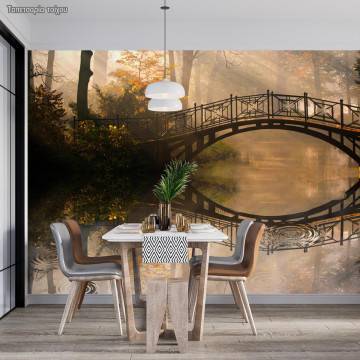 Wallpaper Old bridge on the lake