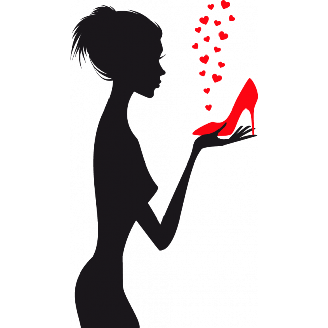Wall stickers Love red shoes