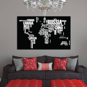 Canvas print Colorful world with words