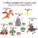 Kids wall stickers Knights, castle and dragon