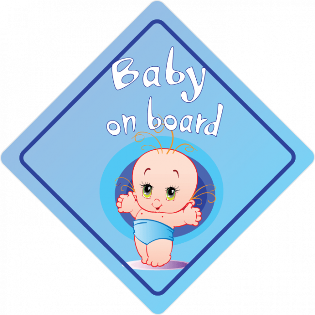 Baby car sticker Baby boy on board! 