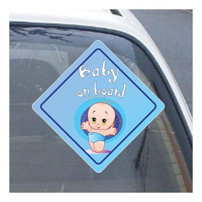 Baby car sticker Baby boy on board! 