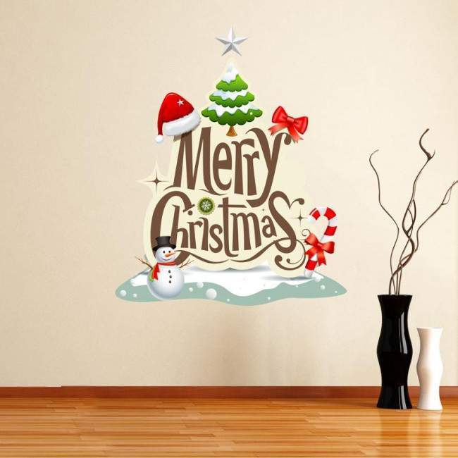 Cristmas Tree αυτοκόλλητο τοίχου, πόρτας , βιτρίνας