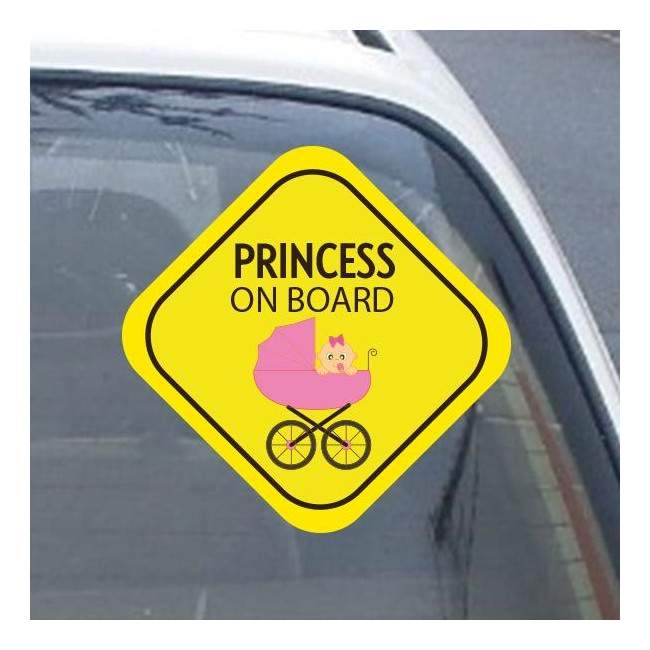 Baby car sticker My princess on board!