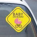 Baby car sticker My  girl on board! 